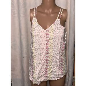 NEW WITH TAGS SO black flora lightweight cami tank top BLOUSE size small multico